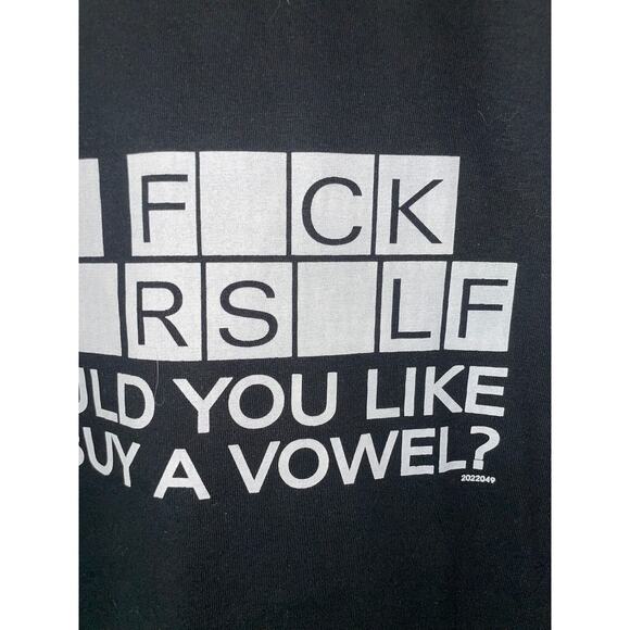 Vintage Go F Yourself Shirt Buy A Vowel Wheel Of Fortune Humor Tee Funny XL - Picture 3 of 7